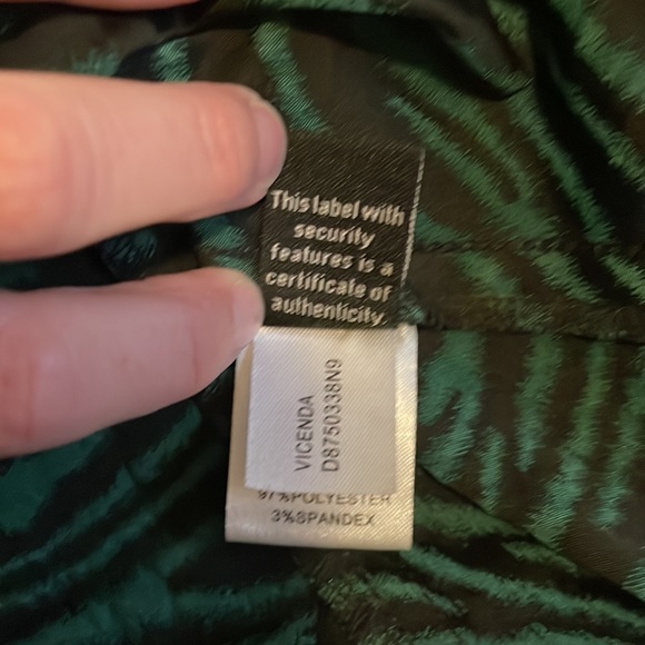 NWT Diane Von Furstenberg Emerald & Black Tiger Print Mini Dress Size 0 - Picture 10 of 15
